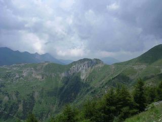 panorama dal forte Tabourda in direzione del colle di tenda