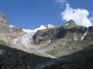 Ghiacciaio di Pre de Bar e Mont Dolent.