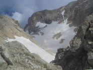 il panorama dalla vetta !!!!!!quella conca che si vede sotto è il ghiacciaio