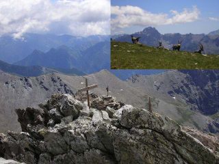 due delle tre croci di vetta e gli abitanti del posto!