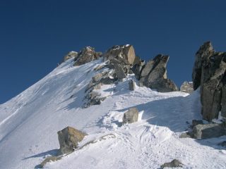 Itinerario di salita ed un passaggio di cresta