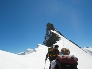 il breithorn orientale dalla sella di quota 4014