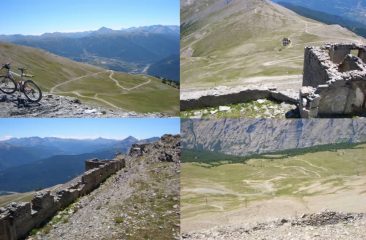 1-Dal Col Basset(Vin Vert), tornanti -2-Dal Fort Jafferau ultimo tratto -3-Dal Forte il Monviso -4-Dal Forte discesa sulle piste da sci