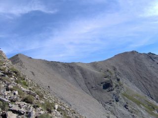 A sinistra la Punta Frejus a destra la Punta Bagnà