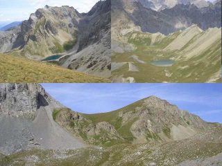 vista sui laghi e cima