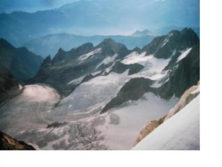 Il Glacier de Saleina dall'Aig d'Argentiere