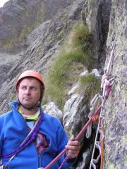 Un Roberto meditabondo (o perplesso?) alla partenza di una doppia