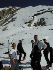 Il gruppone dopo la prima discesa della giornata