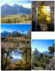 I colori autunnali e le vette innevate