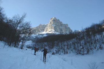 salendo all'inizio del vallone