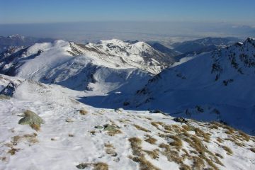 panorami dalla cima : la Valle Grana e la Pianura di Cuneo (11-12-2005)
