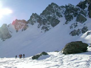 Il Goulhoun della punta Michelis, col canale N-Ne sopra il gruppetto