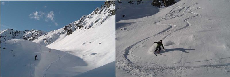 Prima del passo della mena, i primi curvoni al sole