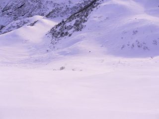 il breve tratto di neve farinosa