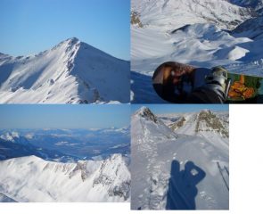 Collage:La cima---Mi butto?---Invaso di Serre-Poncon---In cresta
