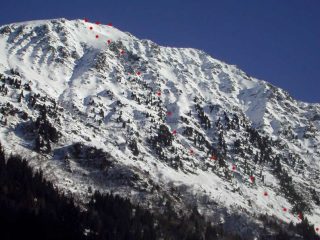 Il versante ovest del Grand Charnier d'Allevard (Belledonne)