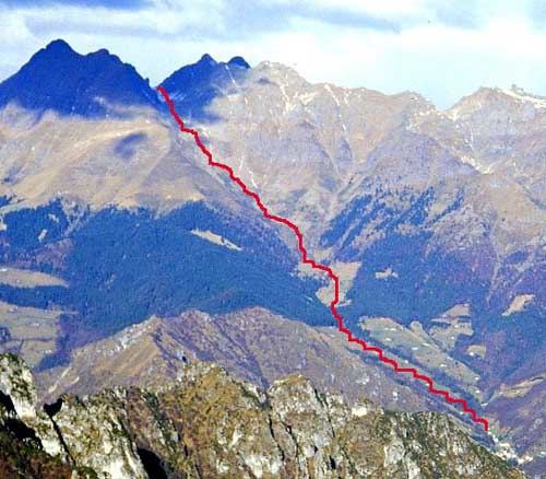 Parte dell'itinerario in versione estiva