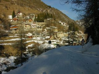 il rientro a Upega, verso il tramonto (12-3-2006)