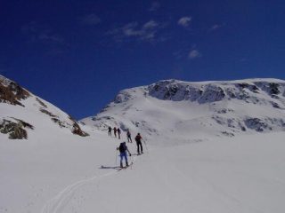 Verso il passo tra il piz.Olda e il pian della Regina