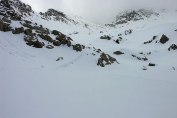 Cima Est e Cima Centrale del Matto viste dal nevaio (24-4-2006)