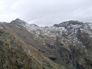 Dalla Punta Praghetta, vista su Moncimour, Punta Gialin e Piata Lazin