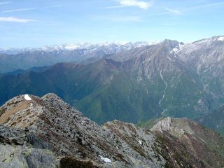 La cresta S-O percorsa in discesa