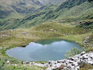 Il lago di Prafiorito visto dall'alto