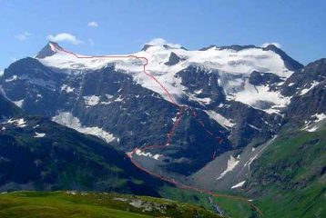 Itinerario di salita con variante dal canale