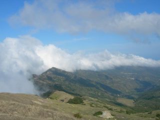 Parte dell'itinerario visibile tra le nuvole