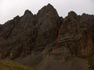 Il tracciato approssimativo della via