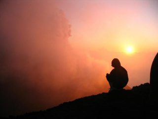 Tramonto sul vulcano