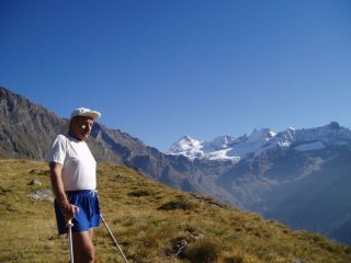 salendo al Lac Mort - vista sulla testata della Valpelline