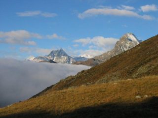 Il Rocciamelone, il Lera e la Torre d'Ovarda dal passo Veilet