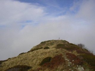 un po di sole....giusto in cima!