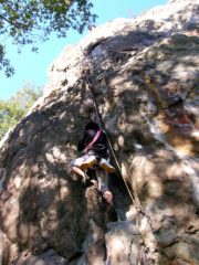 Davide alle prese con la bellissima fessura iniziale