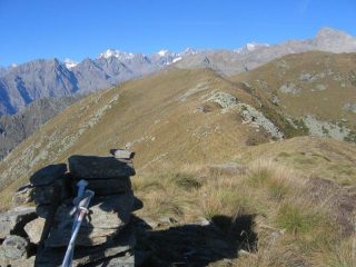 La cresta di salita verso la cima Testona