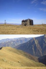 1 nuovo bivacco in vetta 2 panorama in direzione del Merqua e di Sant'Anna