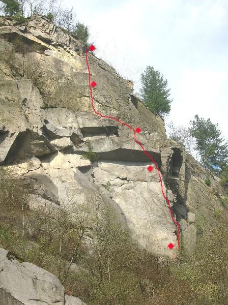 La parete delle cave della Balma