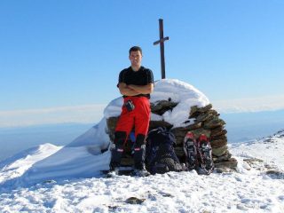 Dopo la fatica di battere la traccia, mi godo il sole caldo di dicembre