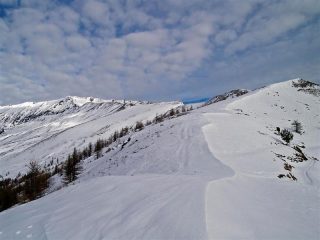 dalla croce chabriere verso l'anticima melmise sulla dx