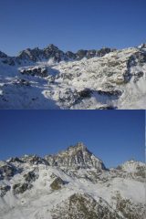 dalla cima verso Lobbie e Viso