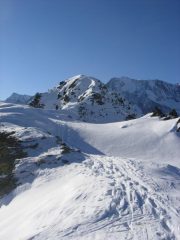 la parte finale della salita in prossimità della vetta