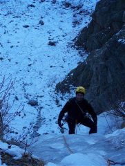 All'uscita del primo salto della cascata di destra di Ca d'Farett