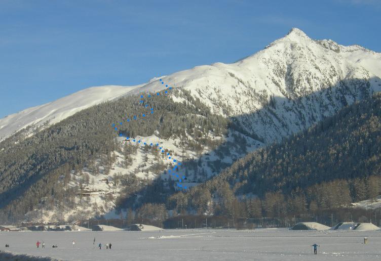 Prma parte dell'itinerario sino a Niwhitte 1896 mt. (grande antenna)