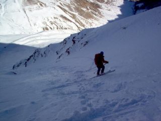 Enrico nella parte bassa del canale