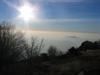 Controluce verso la Rocca Sella