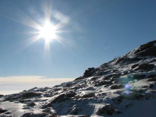 Inizio della cresta da cui simettono le ciaspole