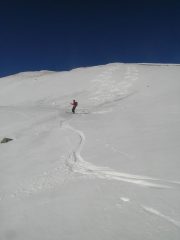 Poco sotto la vetta.