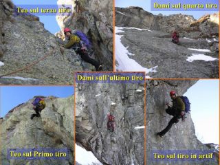 Alcuni momenti della non breve salita....
