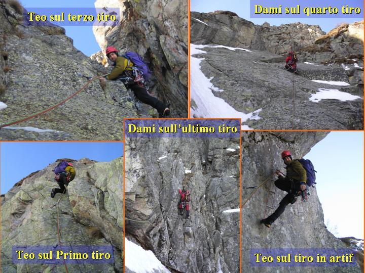 Alcuni momenti della non breve salita....